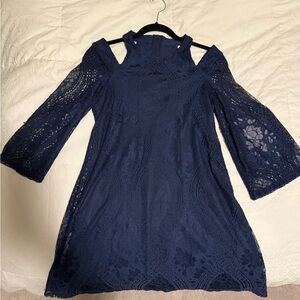 Jodi Kristopher Navy Lace Dress